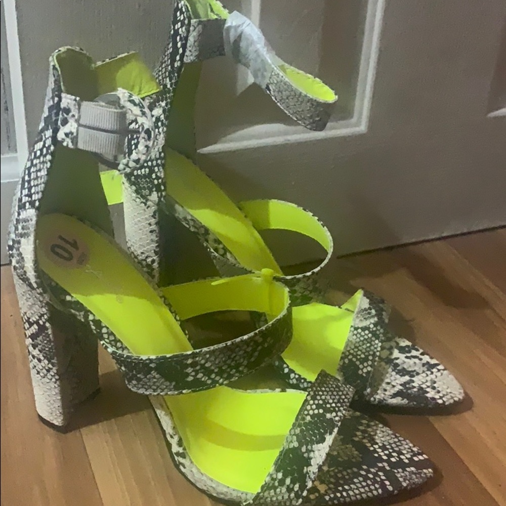 Snake skin heels